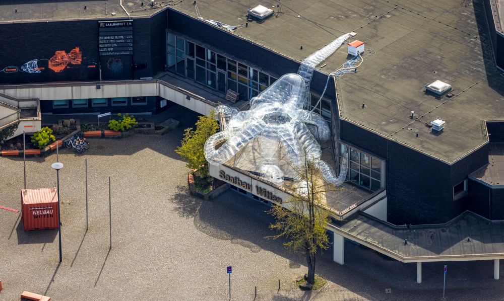 Luftaufnahme Witten - Veranstaltungshalle Saalbau Witten in Witten im Bundesland Nordrhein-Westfalen, Deutschland