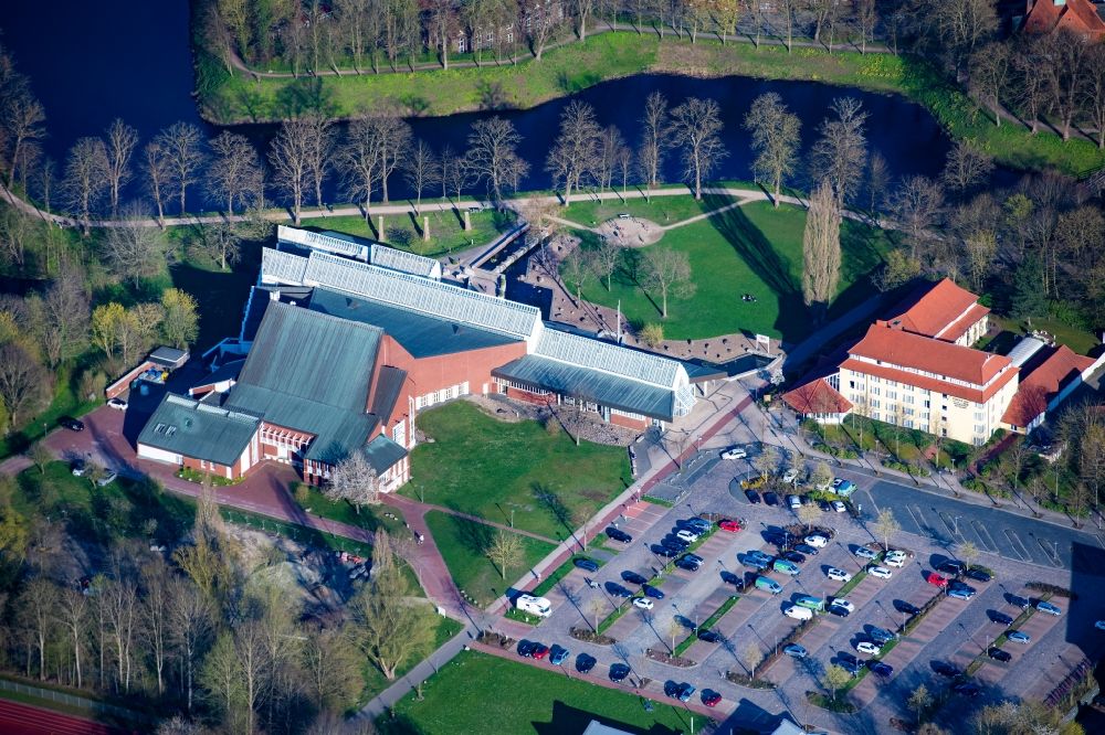 Luftaufnahme Stade - Veranstaltungshalle Stadeum in Stade im Bundesland Niedersachsen, Deutschland