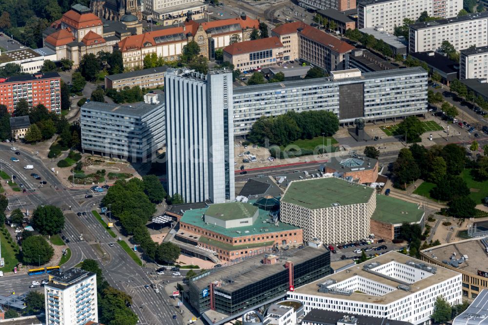 Luftbild Chemnitz - Veranstaltungshalle Stadthalle in Chemnitz im Bundesland Sachsen, Deutschland