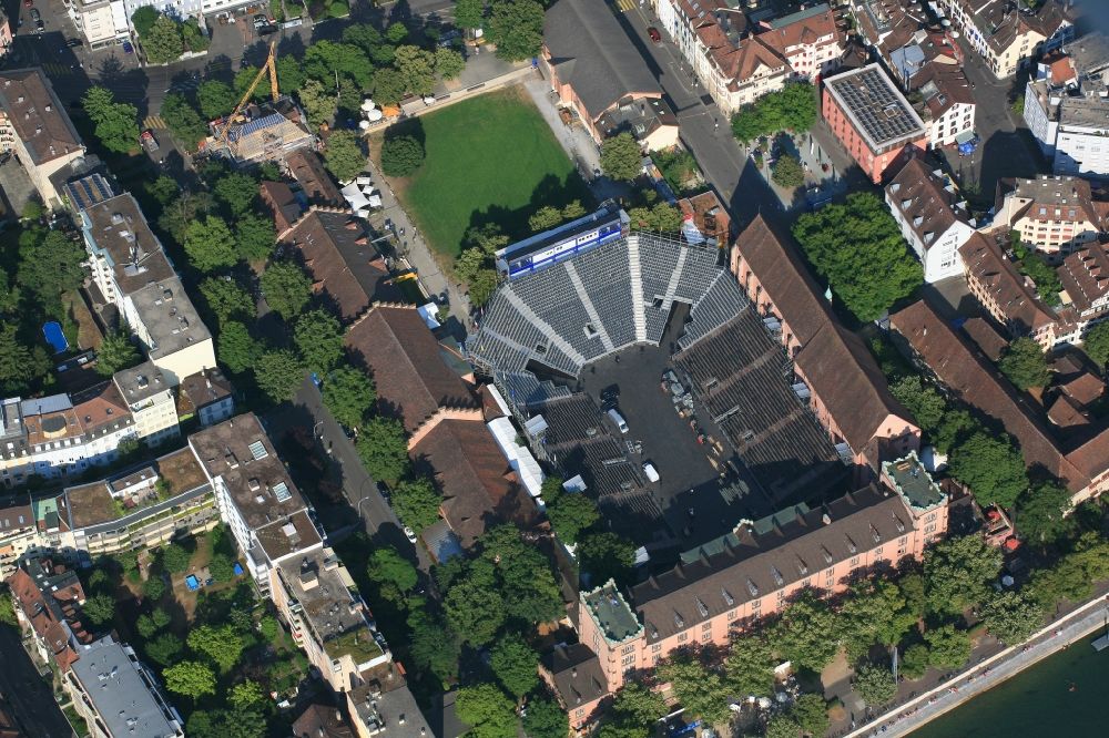 Luftbild Basel - Veranstaltungsort für das Baseltattoo 2018 im Kasernenareal in Basel in der Schweiz im Kanton Basel-Stadt