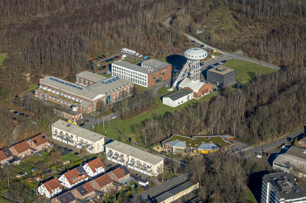 Brambauer von oben - Veranstaltungsraum Colani-Ufo der LÜNTEC-Technologiezentrum Lünen GmbH in Brambauer im Bundesland Nordrhein-Westfalen, Deutschland