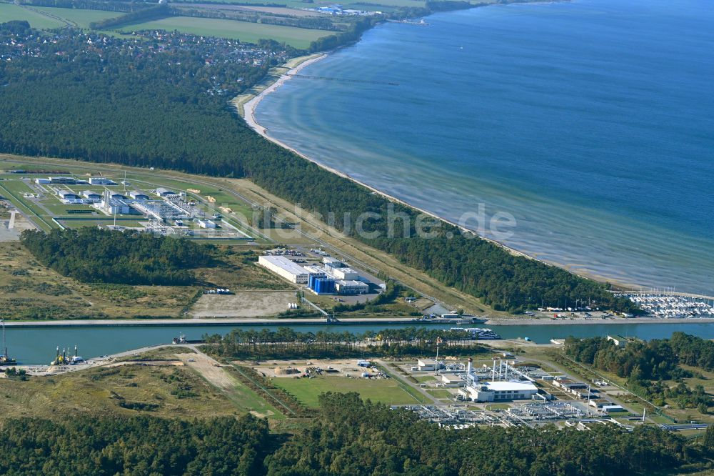 Luftbild Lubmin - Verdichterstadion und Pumpwerk für Erdgas Nordstream in Lubmin im Bundesland Mecklenburg-Vorpommern, Deutschland