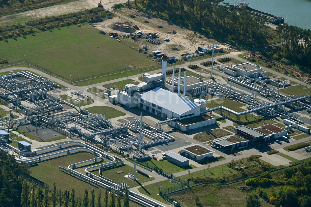 Luftaufnahme Lubmin - Verdichterstadion und Pumpwerk für Erdgas Nordstream in Lubmin im Bundesland Mecklenburg-Vorpommern, Deutschland