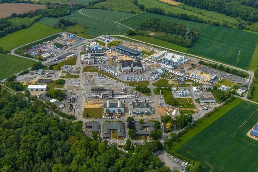 Luftaufnahme Werne - Verdichterstadion und Pumpwerk für Erdgas der Open Grid Europe in Werne im Bundesland Nordrhein-Westfalen