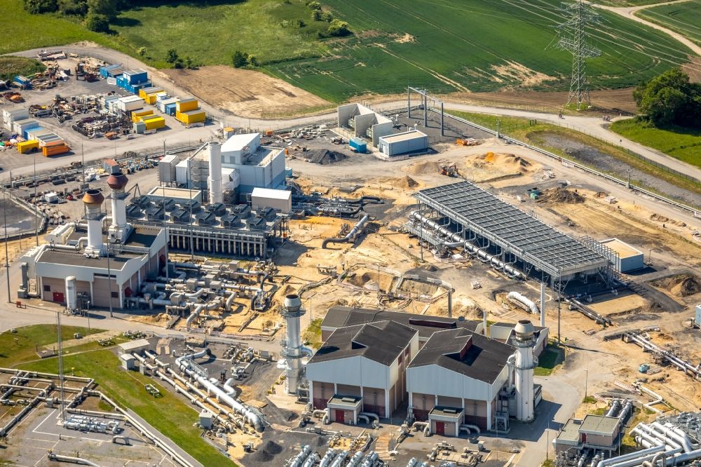 Luftbild Werne - Verdichterstadion und Pumpwerk für Erdgas Open Grid Europe in Werne im Bundesland Nordrhein-Westfalen, Deutschland