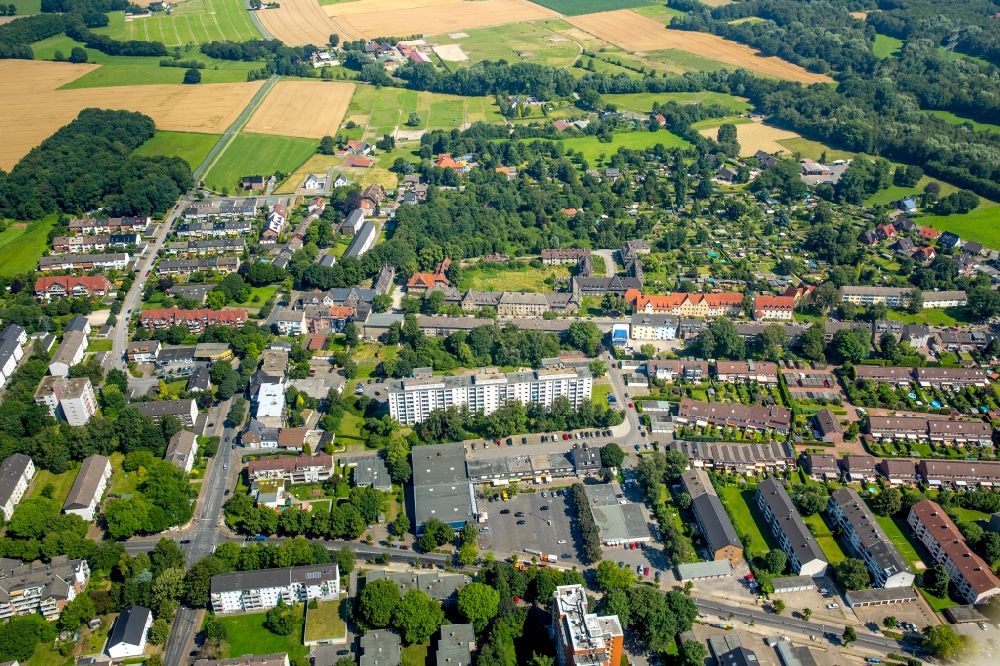 Luftaufnahme Gladbeck - Verfall der ehemaligen Zechensiedlung der Gladbecker Zeche Zweckel in Gladbeck im Bundesland Nordrhein-Westfalen