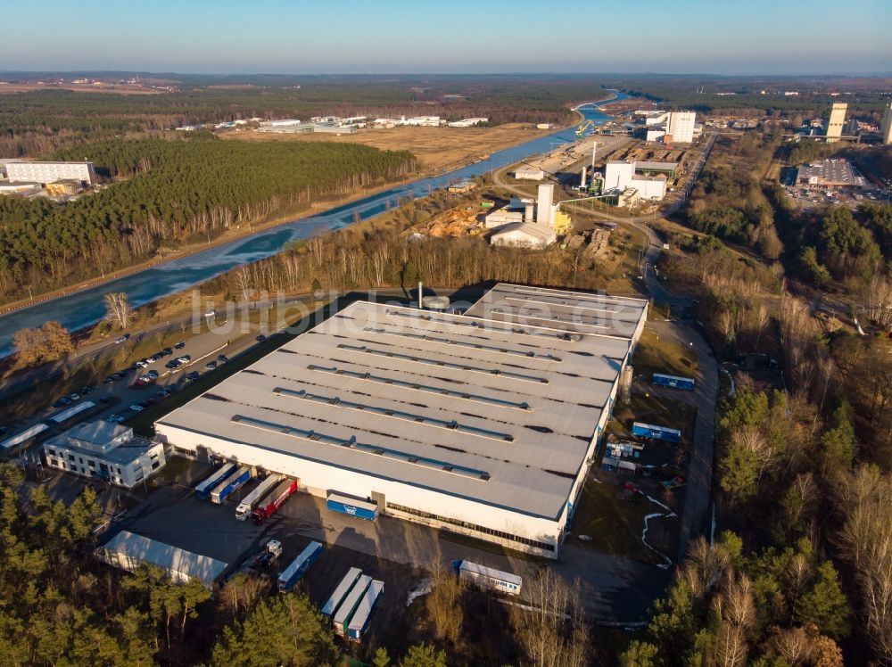 Luftaufnahme Eberswalde - Verpackungs- Hersteller Thimm in Eberswalde im Bundesland Brandenburg, Deutschland
