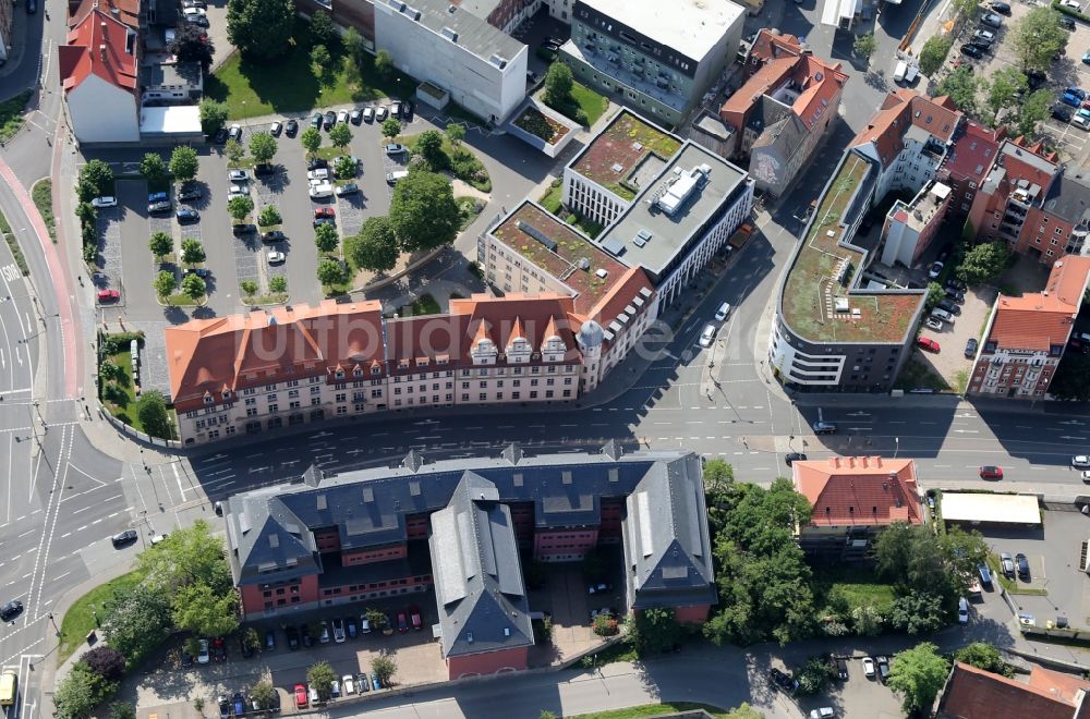 Luftaufnahme Erfurt - Verwaltungsgebäude des Bürgeramt an der Bürgermeister-Wagner-Straße in Erfurt im Bundesland Thüringen, Deutschland