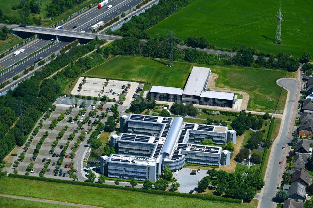 Peine von oben - Verwaltungsgebäude Bundesgesellschaft für Endlagerung mbH (BGE) in Peine im Bundesland Niedersachsen, Deutschland
