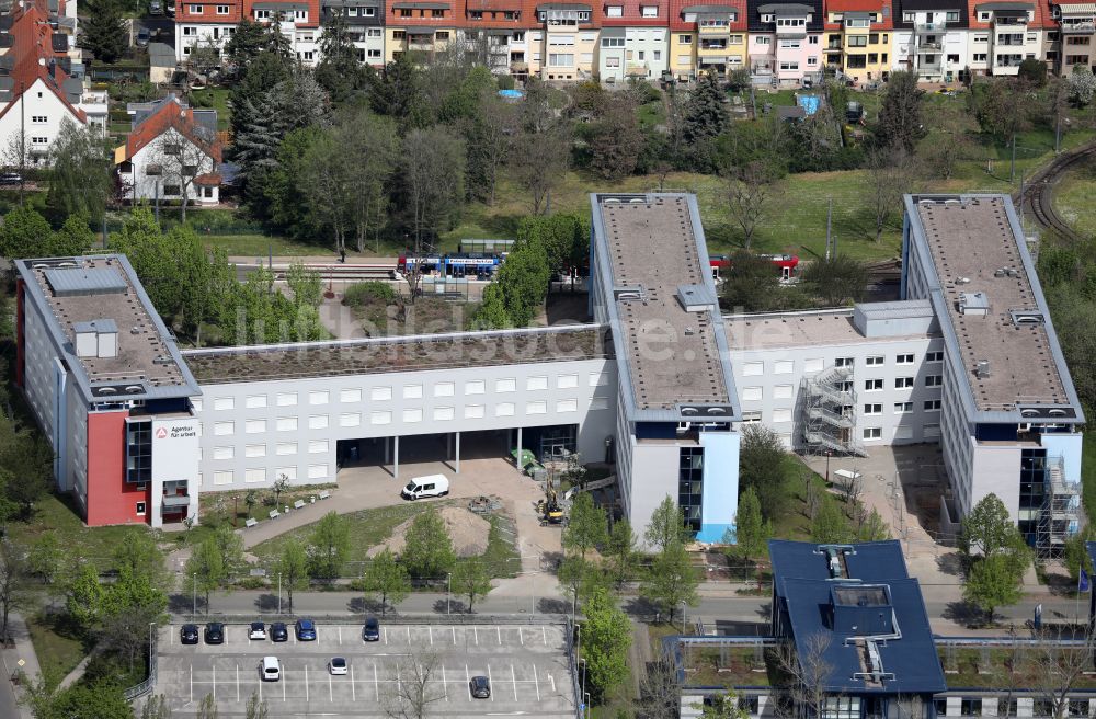 Luftbild Erfurt - Verwaltungsgebäude des Jobcenter Erfurt im Ortsteil Daberstedt in Erfurt im Bundesland Thüringen, Deutschland