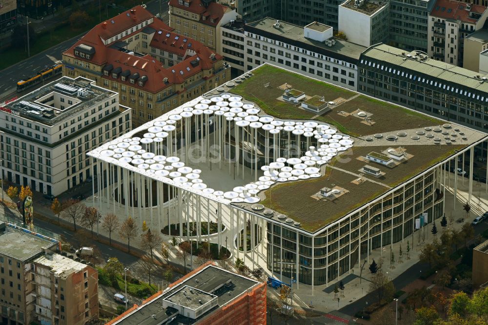 Luftaufnahme Leipzig - Verwaltungsgebäude SAB - Sächsische Aufbaubank in Leipzig im Bundesland Sachsen, Deutschland