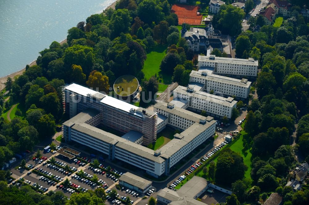 Luftaufnahme Bonn - Verwaltungsgebäude der staatlichen Behörde Bundesanstalt für Landwirtschaft und Ernährung (BLE) an der Deichmanns Au in Bonn im Bundesland Nordrhein-Westfalen, Deutschland