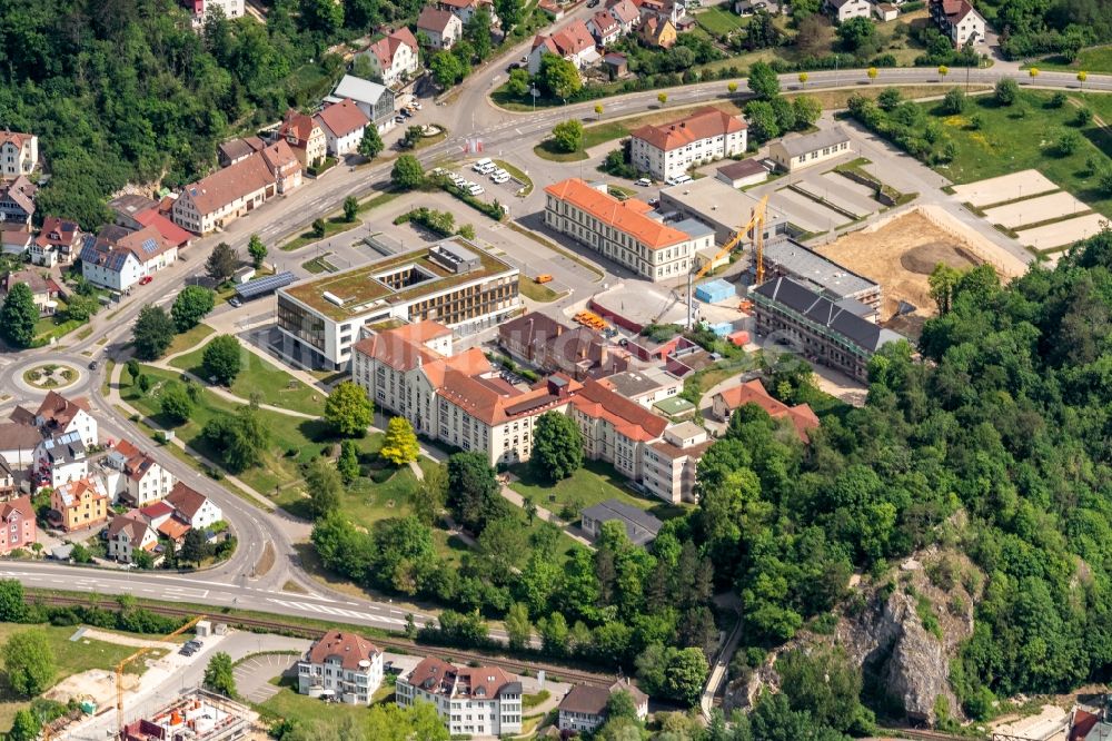 Luftbild Sigmaringen - Verwaltungsgebäude der staatlichen Behörde Landratsamt Sigmaringen in Sigmaringen im Bundesland Baden-Württemberg, Deutschland