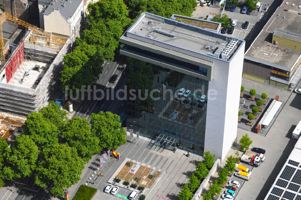 Luftbild Mainz - Verwaltungsgebäude der Stadtwerke im Bezirk Neustadt in Mainz im Bundesland Rheinland-Pfalz