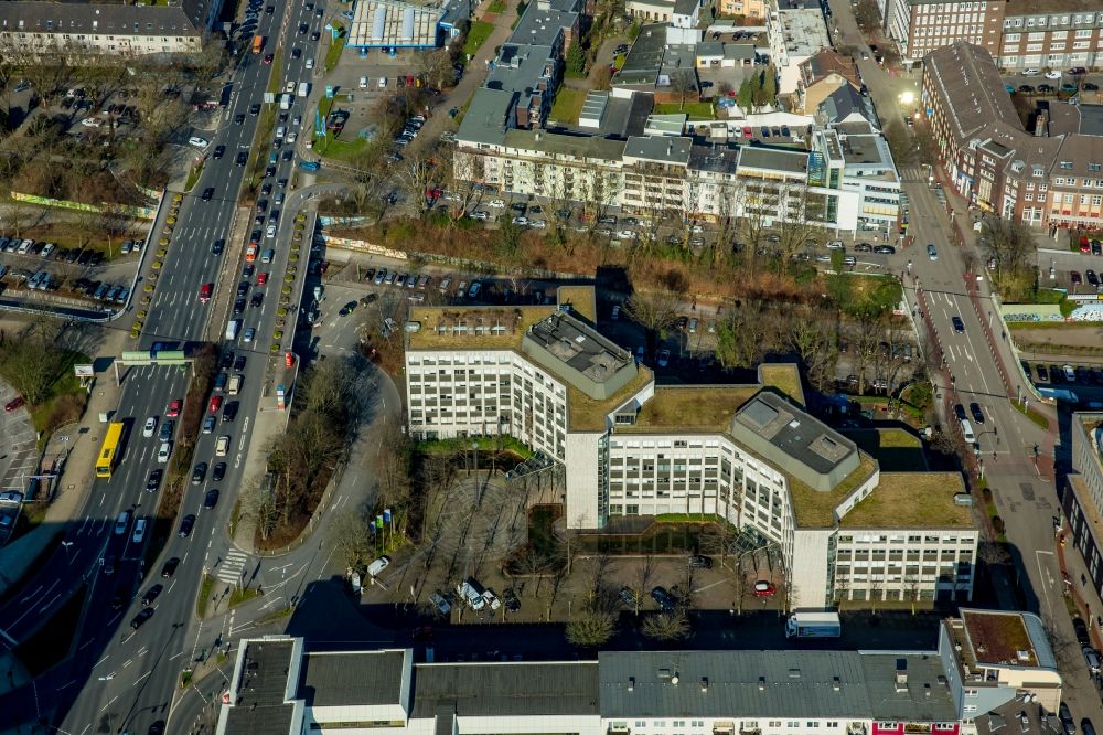 Luftaufnahme Essen - Verwaltungsgebäude des Unternehmens ista Deutschland GmbH in Essen im Bundesland Nordrhein-Westfalen