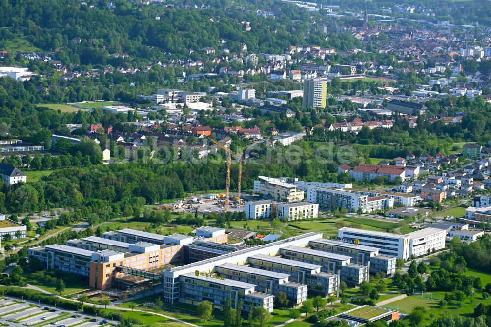 Luftaufnahme Coburg - Verwaltungsgebäude des Versicherungs- Unternehmens HUK24 AG in Coburg im Bundesland Bayern, Deutschland