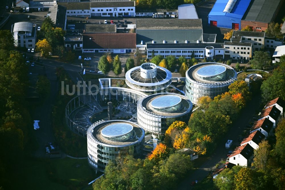 Luftbild Saarbrücken - Verwaltungsgebäude des Versicherungs- Unternehmens Union Krankenversicherung AG in Saarbrücken im Bundesland Saarland, Deutschland