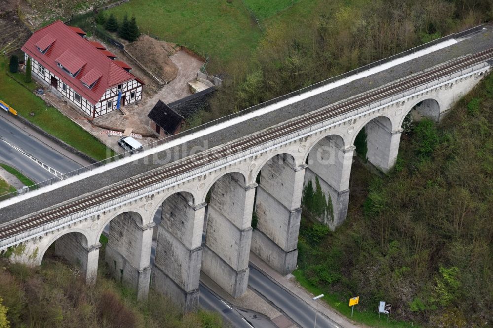Luftaufnahme Greene - Viadukt des Bahn- Brückenbauwerk in Greene im Bundesland Niedersachsen