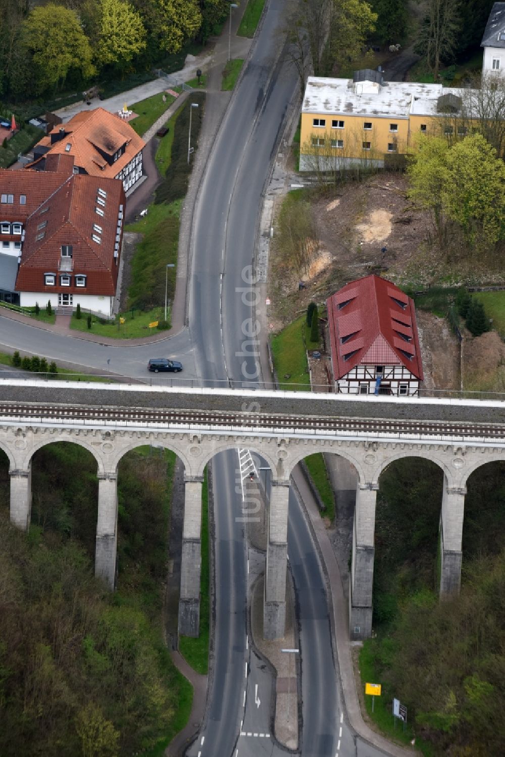 Luftbild Greene - Viadukt des Bahn- Brückenbauwerk in Greene im Bundesland Niedersachsen