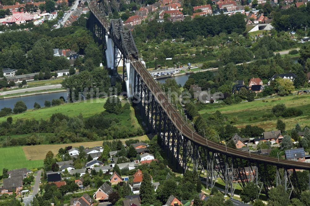 Luftbild Osterrönfeld - Viadukt des Bahn- Brückenbauwerk in Osterrönfeld im Bundesland Schleswig-Holstein