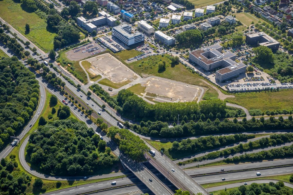 Luftbild Dortmund - Viadukt der Schnellstraße Stadtkerne Ost in Dortmund im Bundesland Nordrhein-Westfalen, Deutschland