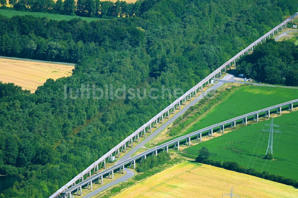 Luftbild Kluse - Viaduktverlauf der ehemaligen Transrapid - Teststrecke in Kluse im Bundesland Niedersachsen, Deutschland