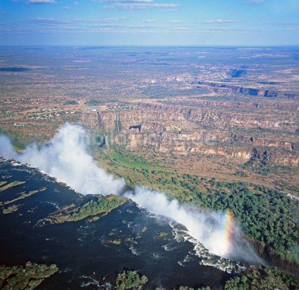 Victoria Falls von oben - Victoriafälle in Simbabwe in Afrika