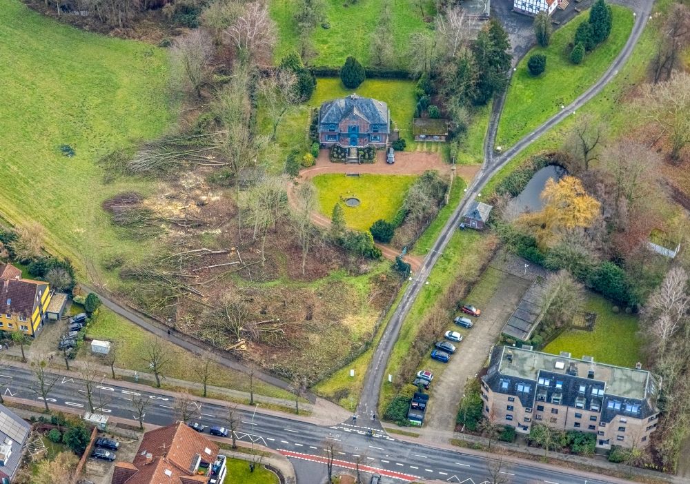 Luftbild Hamm - Villa Einfamilienhaus in Hamm im Bundesland Nordrhein-Westfalen, Deutschland