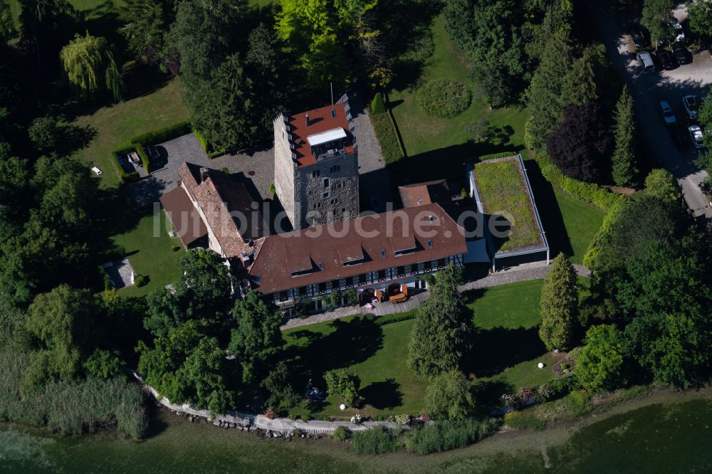 Luftbild Öhningen - Villa Einfamilienhaus Jacques Schiesser Haus am Obersee in Öhningen im Bundesland Baden-Württemberg, Deutschland