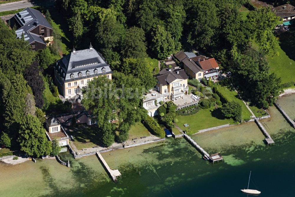 Luftbild Pöcking - Villa Einfamilienhaus am Starnberger See in Pöcking im Bundesland Bayern, Deutschland