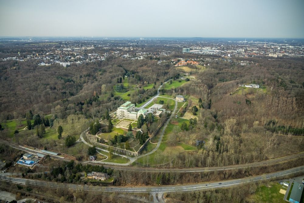 Bredeney von oben - Villa Hügel in Bredeney im Bundesland Nordrhein-Westfalen