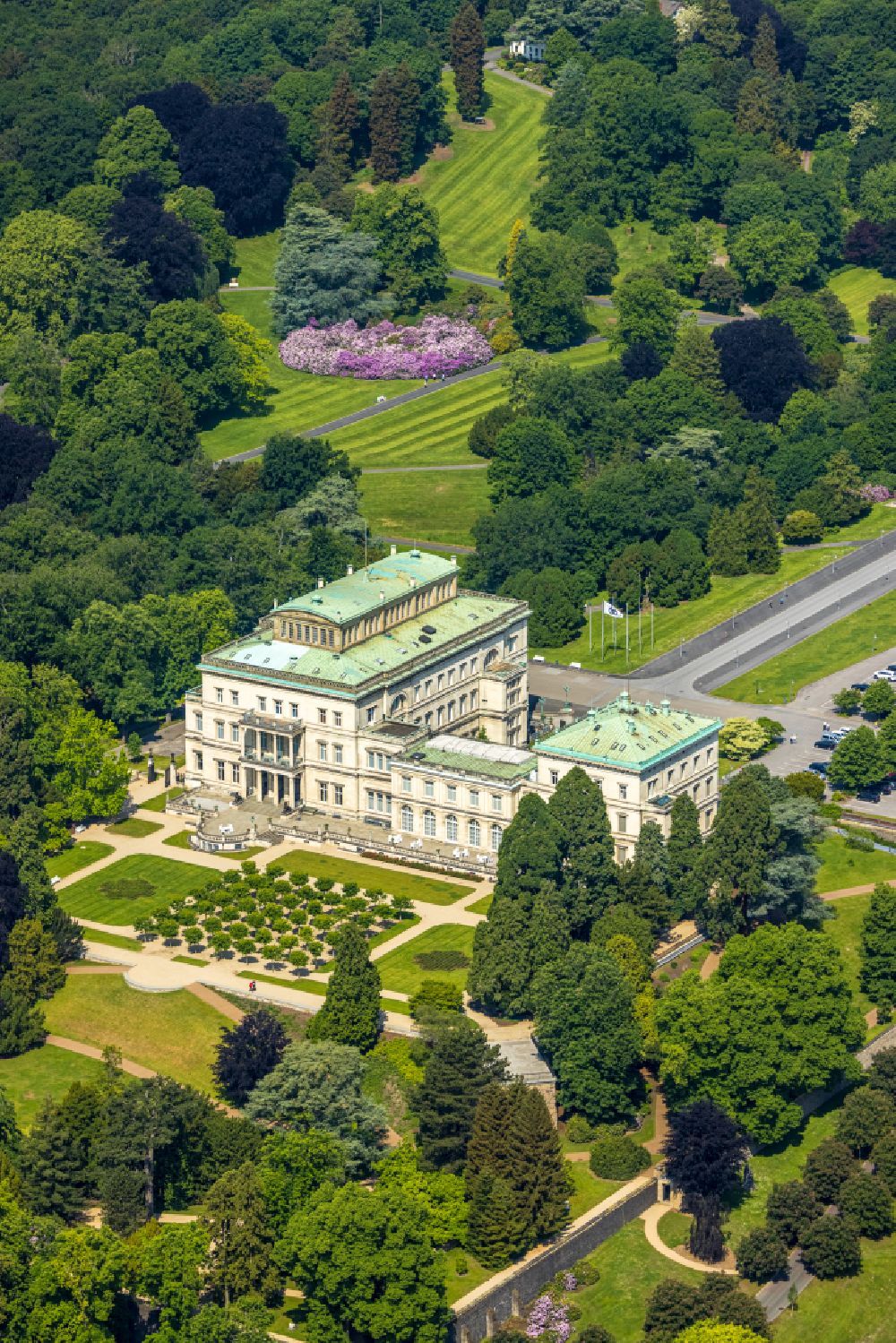 Luftaufnahme Bredeney - Villa Hügel in Bredeney im Bundesland Nordrhein-Westfalen