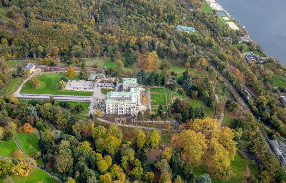 Luftbild Essen - Villa Hügel im Essener Stadtteil Bredeney im Bundesland Nordrhein-Westfalen