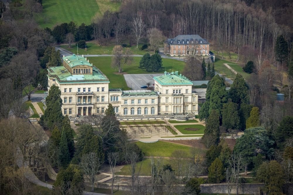 Luftaufnahme Essen - Villa Hügel im Essener Stadtteil Bredeney im Bundesland Nordrhein-Westfalen