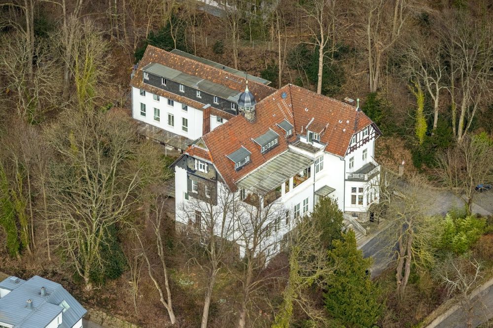 Luftaufnahme Essen - Villa Ruhnau-Haus im Ortsteil Kettwig in Essen im Bundesland Nordrhein-Westfalen, Deutschland