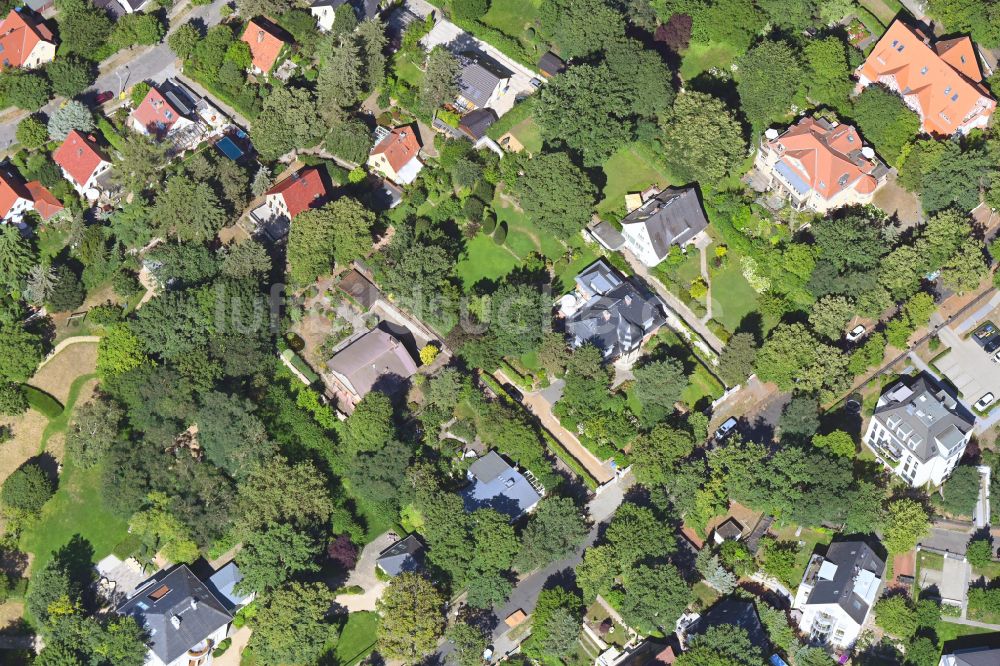 Luftbild Potsdam - Villa im Wohngebiet einer Einfamilienhaus- Siedlung im Ortsteil Babelsberg Nord in Potsdam im Bundesland Brandenburg, Deutschland