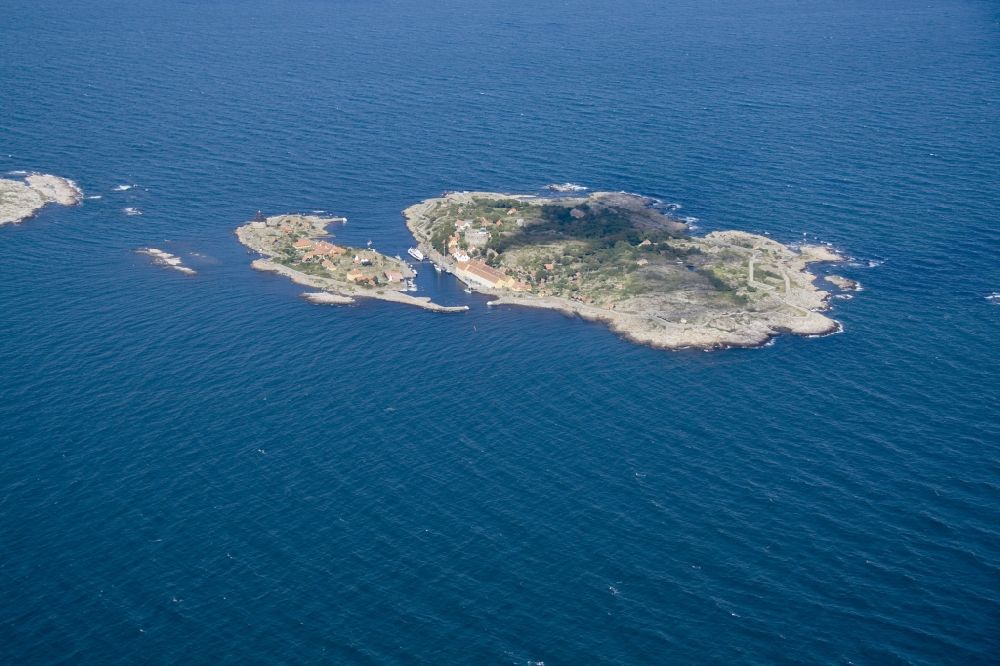 Luftbild Christianso - Vogelinsel Grasholm der Inselgruppe der Erbseninseln ( Ertholmene ) in der Ostsee in Dänemark