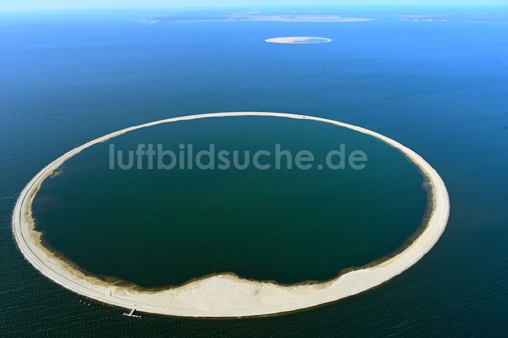 Luftbild Swinemünde - Vogelschutzinsel auf der Wasseroberfläche des Stettiner Haff in Swinemünde in Woiwodschaft Westpommern, Polen