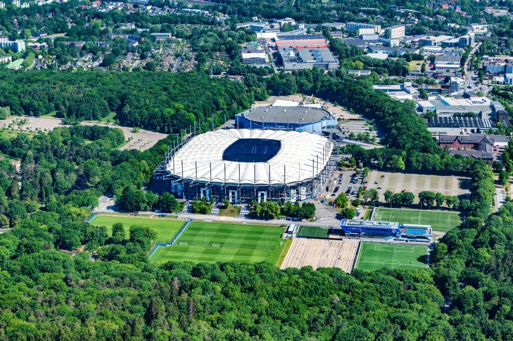 Hamburg aus der Vogelperspektive: Volksparkstadion - Arena des Hamburger HSV in Hamburg