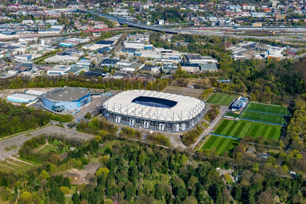 Luftaufnahme Hamburg - Volksparkstadion - Arena des Hamburger HSV in Hamburg