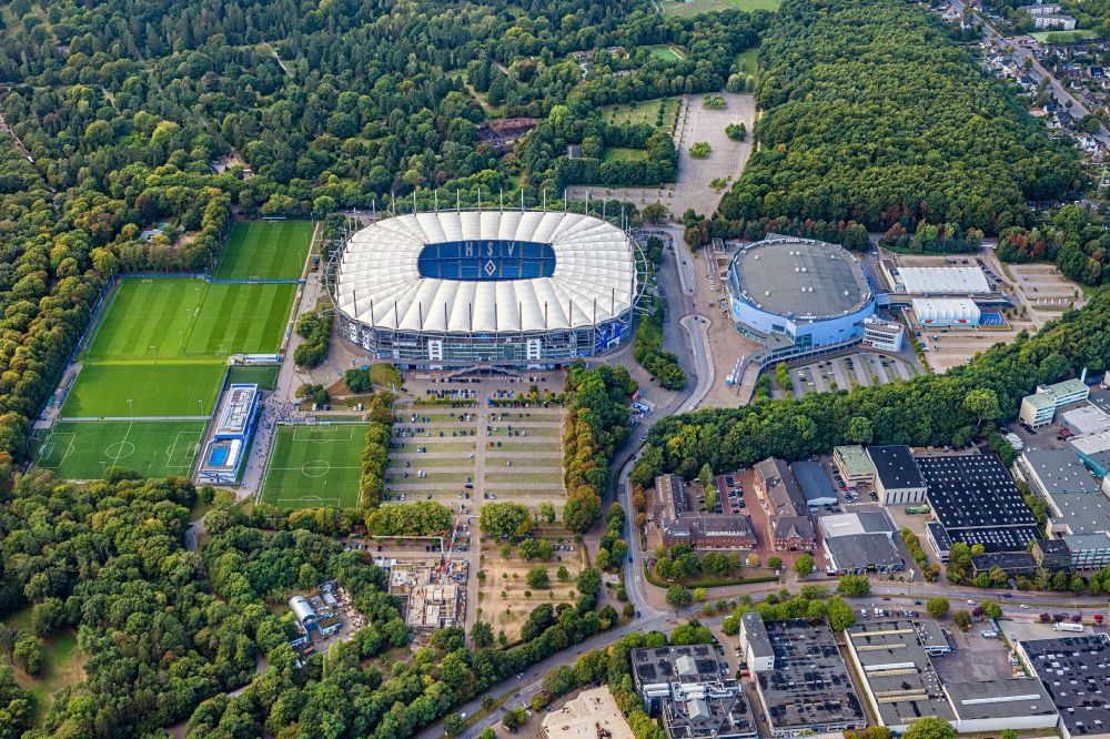 Luftaufnahme Hamburg - Volksparkstadion - Arena des Hamburger HSV in Hamburg