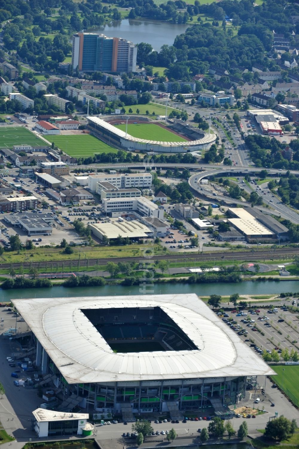 Luftbild Wolfsburg Volkswagen Arena / Stadion Wolfsburg
