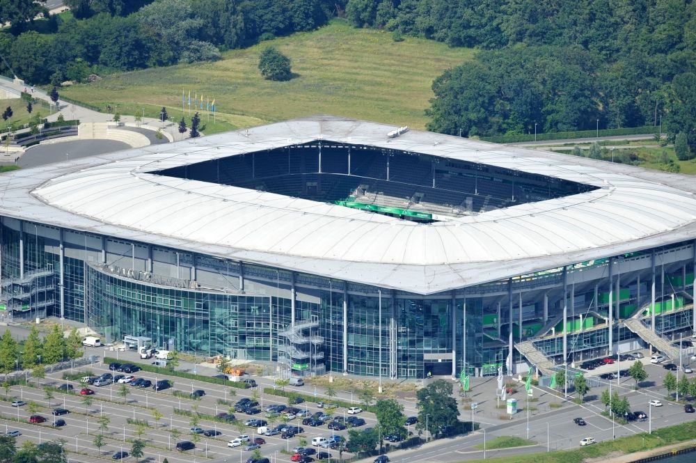 Wolfsburg aus der Vogelperspektive Volkswagen Arena