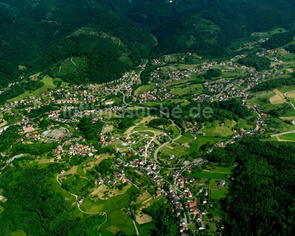 Luftaufnahme Bühlertal - Von Wald umgebene Ortsansicht in Bühlertal im Bundesland Baden-Württemberg, Deutschland
