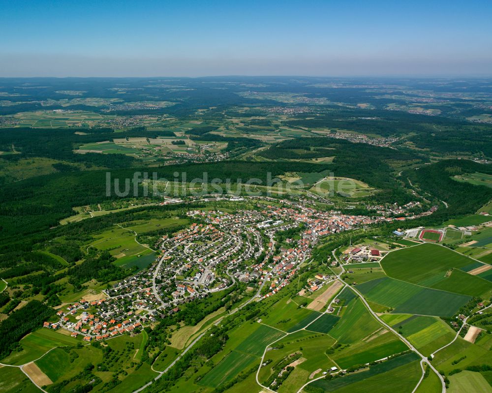 Luftaufnahme Haiterbach - Von Wald umgebene Ortsansicht in Haiterbach im Bundesland Baden-Württemberg, Deutschland