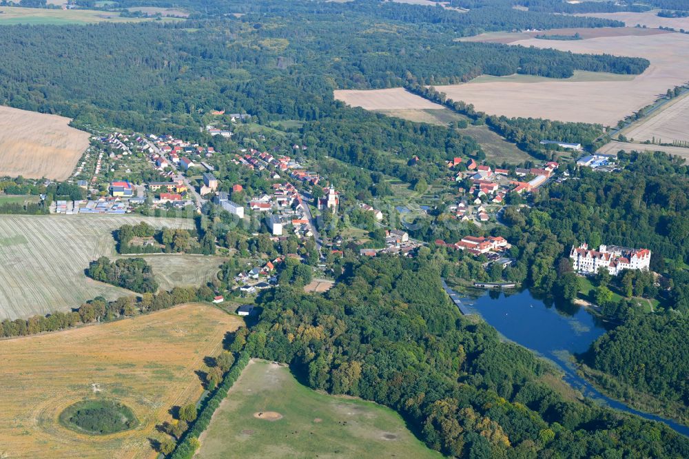 Hardenbeck aus der Vogelperspektive: Von Wald umgebene Ortsansicht in Hardenbeck im Bundesland Brandenburg, Deutschland