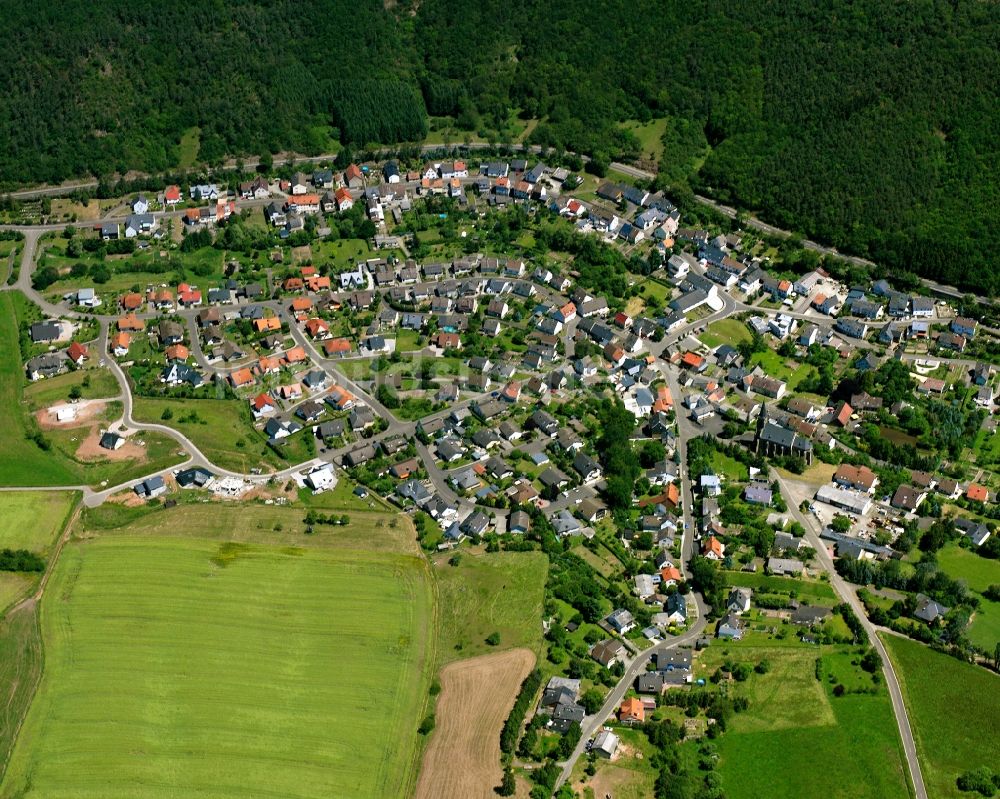 Luftbild Mittelreidenbach - Von Wald umgebene Ortsansicht in Mittelreidenbach im Bundesland Rheinland-Pfalz, Deutschland