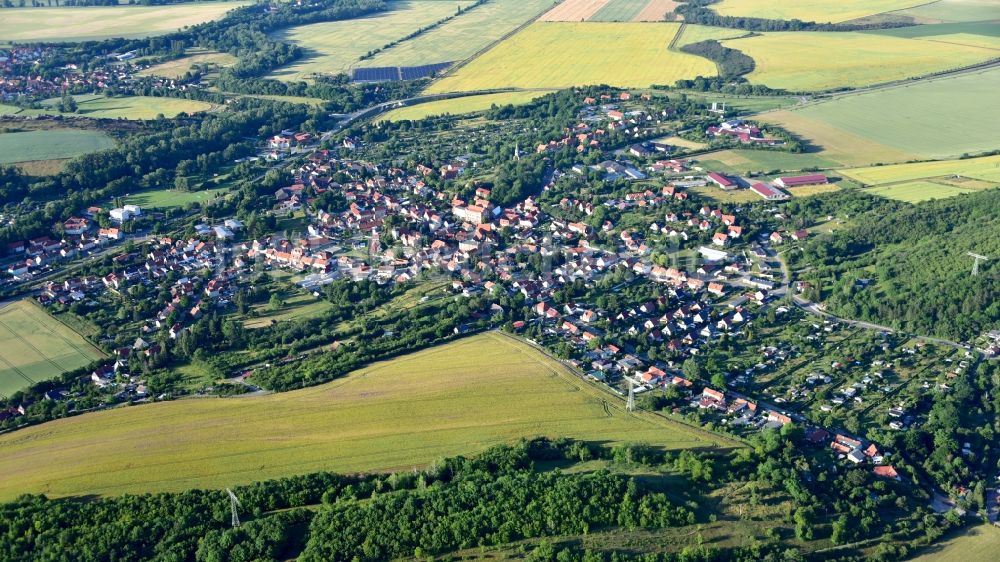 Neinstedt aus der Vogelperspektive: Von Wald umgebene Ortsansicht in Neinstedt im Bundesland Sachsen-Anhalt, Deutschland
