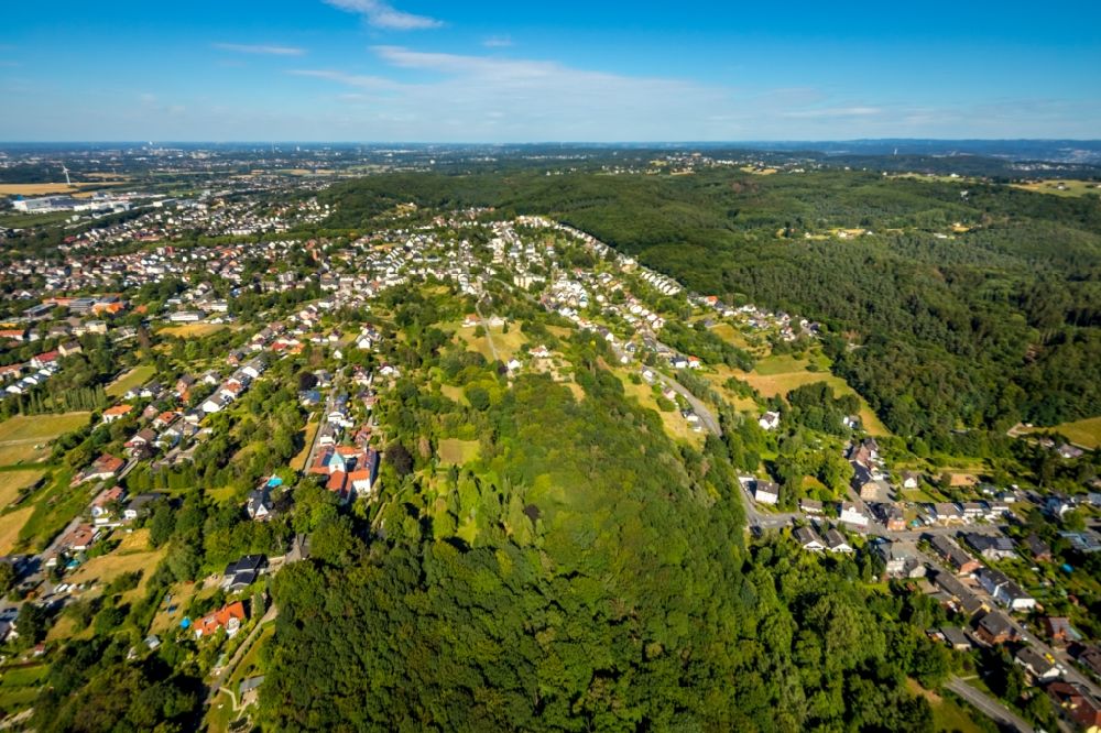 Luftbild Witten - Von Wald umgebene Ortsansicht im Ortsteil Borbach in Witten im Bundesland Nordrhein-Westfalen, Deutschland