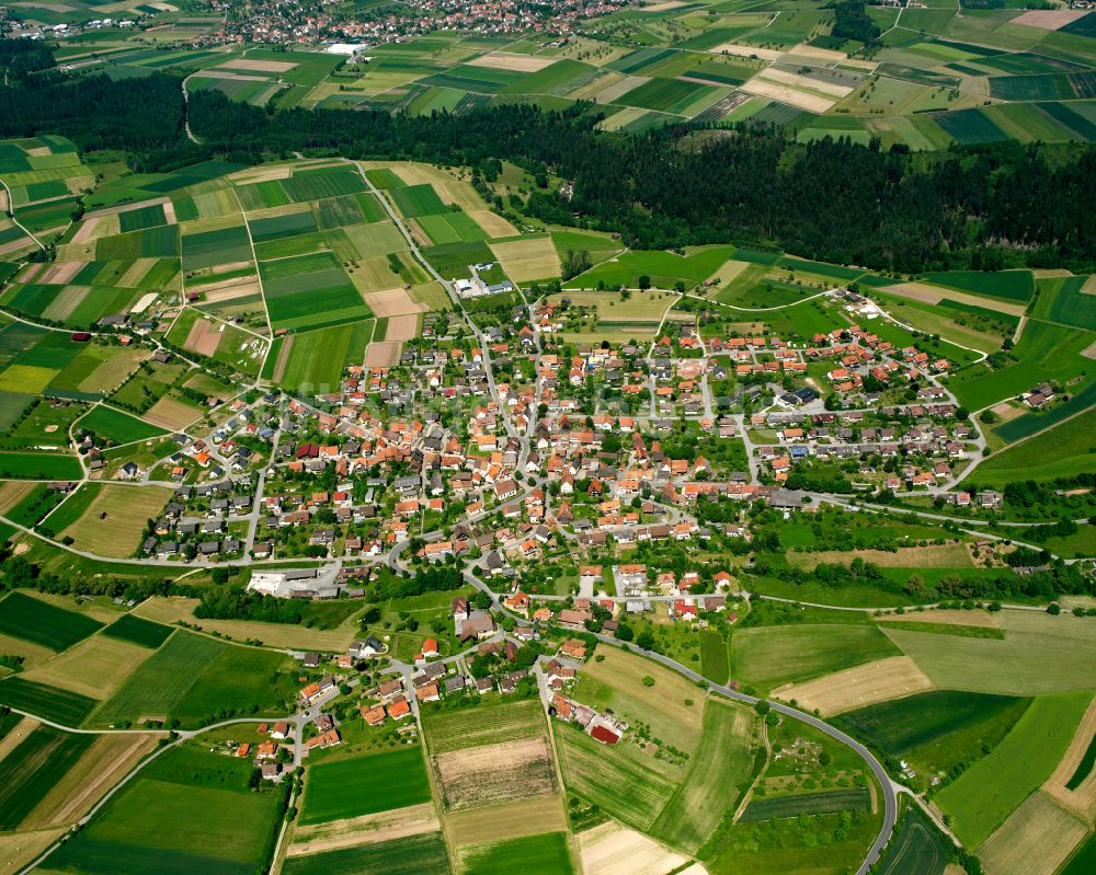 Rotfelden von oben - Von Wald umgebene Ortsansicht in Rotfelden im Bundesland Baden-Württemberg, Deutschland